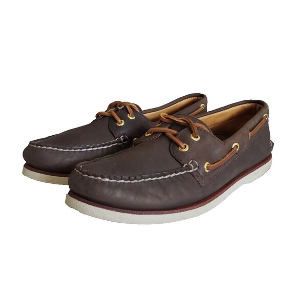 Sperry Top Sider Gold Cup Boat Shoes Leather Men\'s Size 9.5M Sahara Brown main image 8